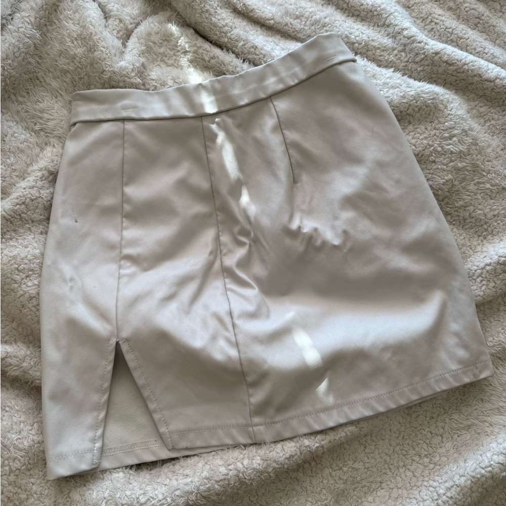 SHEIN Cream Mini Skirt
